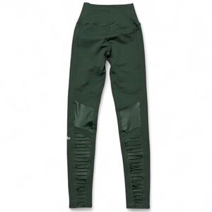 Alo Yoga Army Green High Rise Moto Leggings XS